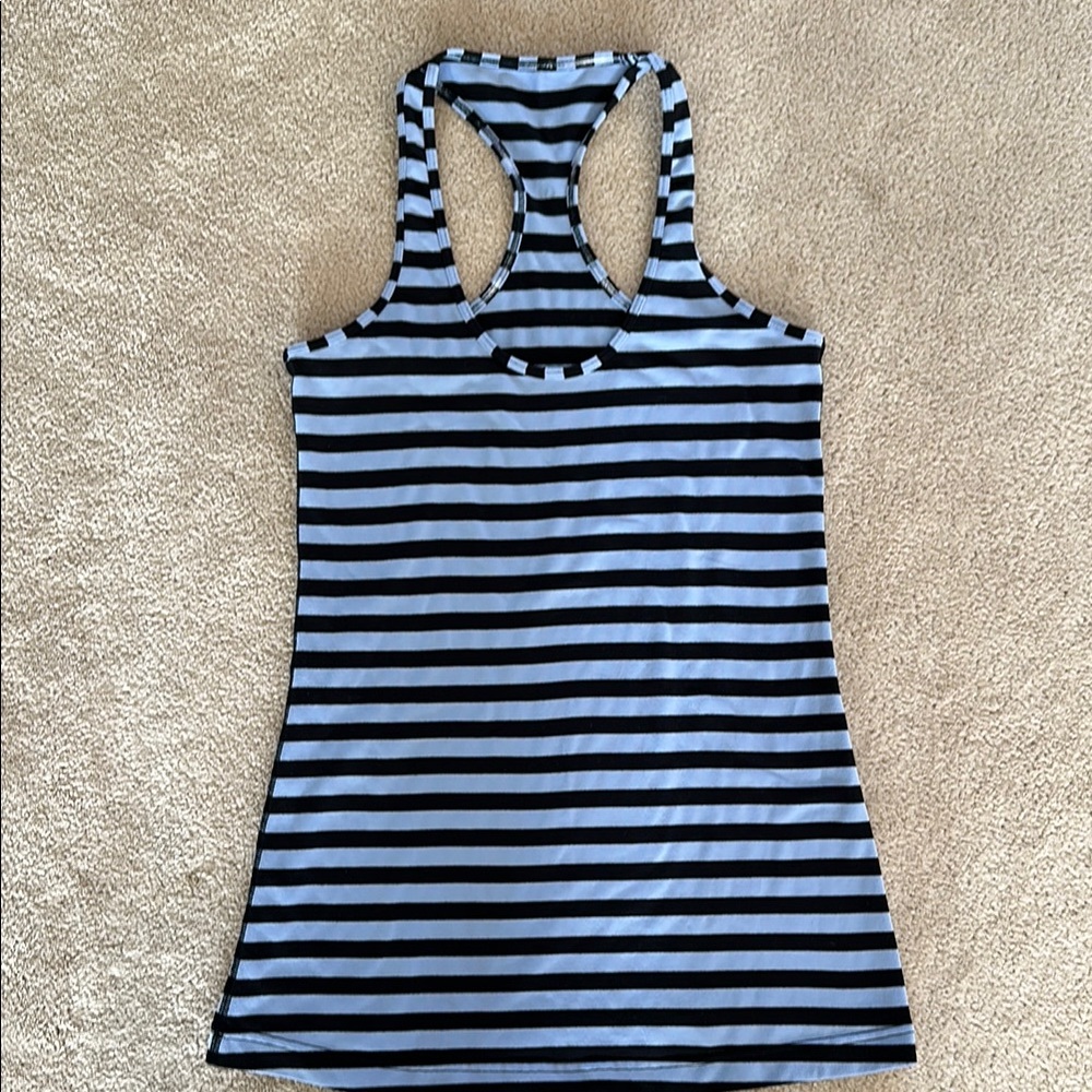 Lululemon Stylish Striped Racerback Tank Top